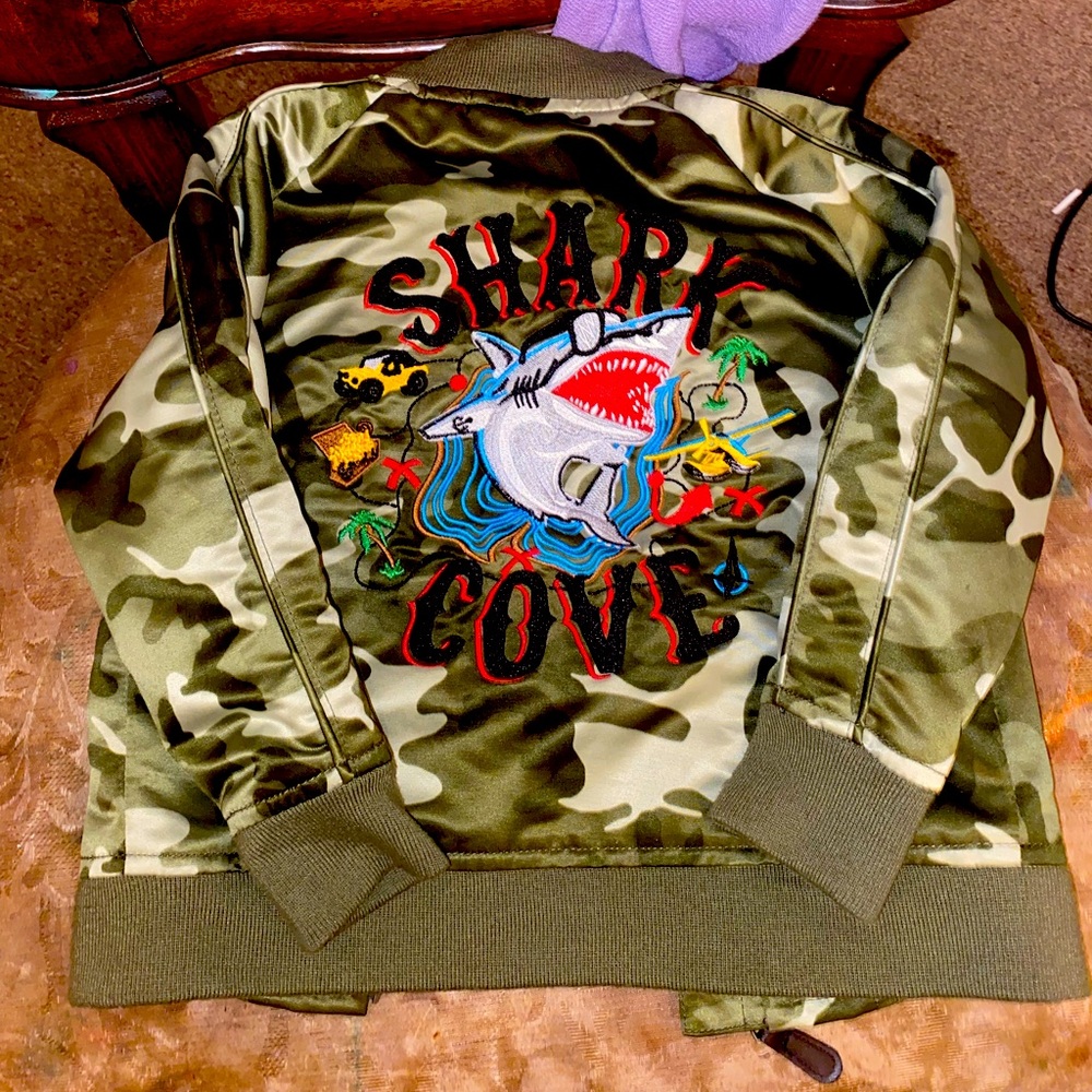 Camouflage Shark Bomber Jacket Size 2T